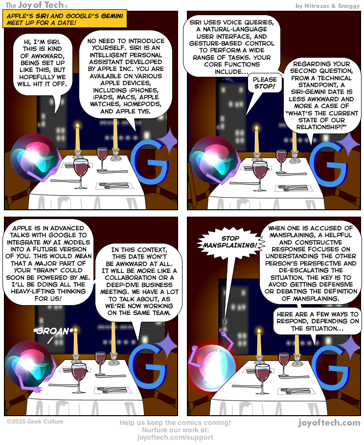 Siri and Gemini out on a date...